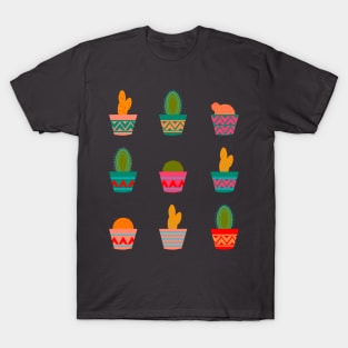 Neon potted cacti T-Shirt